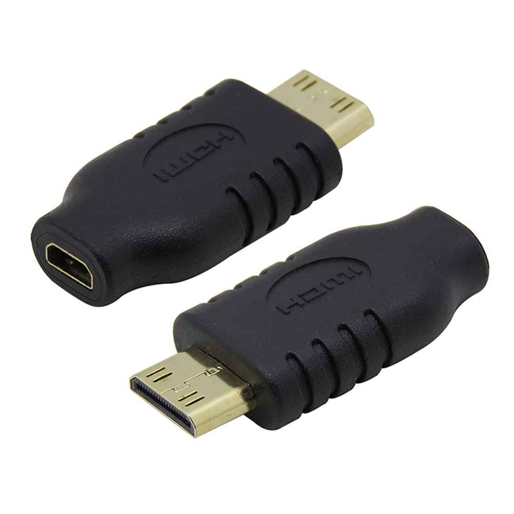 NFHK 2個/セット互換性のあるマイクロHDMIメス-ミニオス&HDMI1.4オスアダプター4K @ 60hz