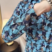 printed business casual shirt tops 00171