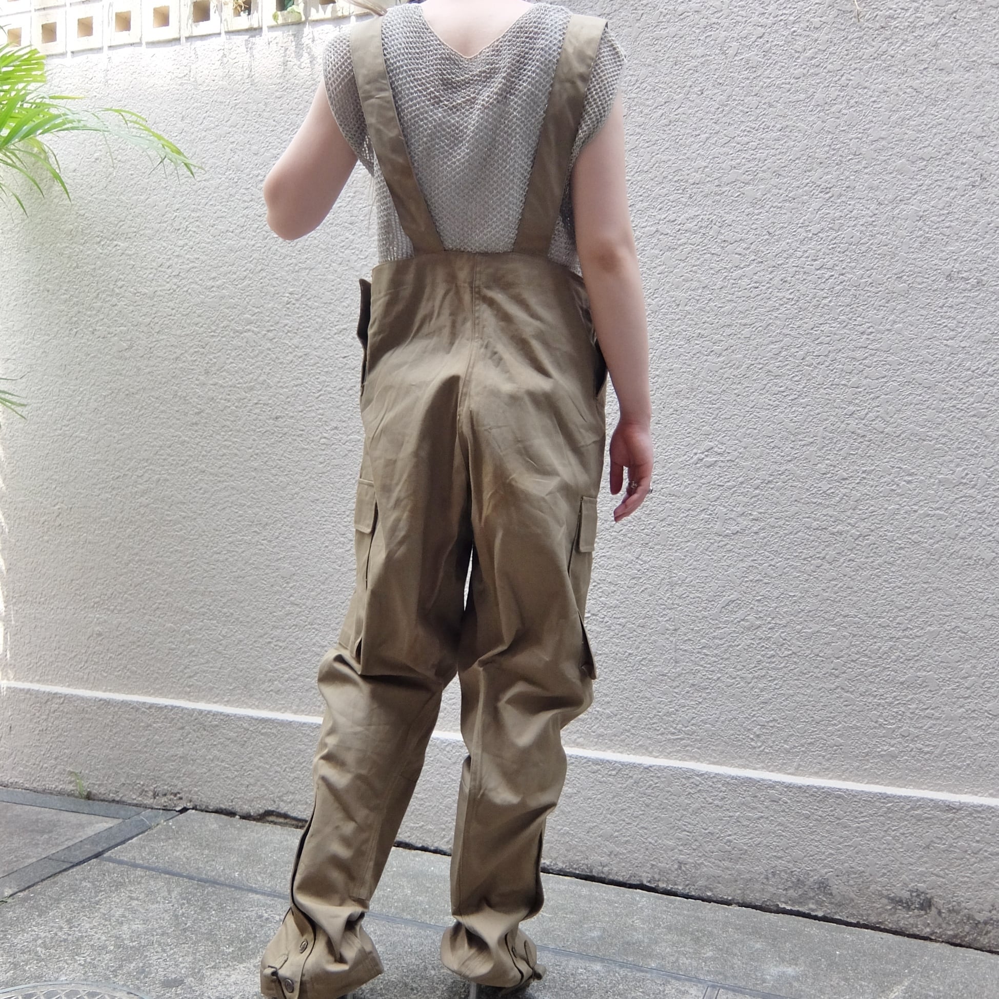 50's Italy overall motorcycle pants／50年代 イタリア軍 オーバーオール モーターサイクルパンツ | BIG  TIME ｜ヴィンテージ 古着 BIGTIME（ビッグタイム） powered by BASE