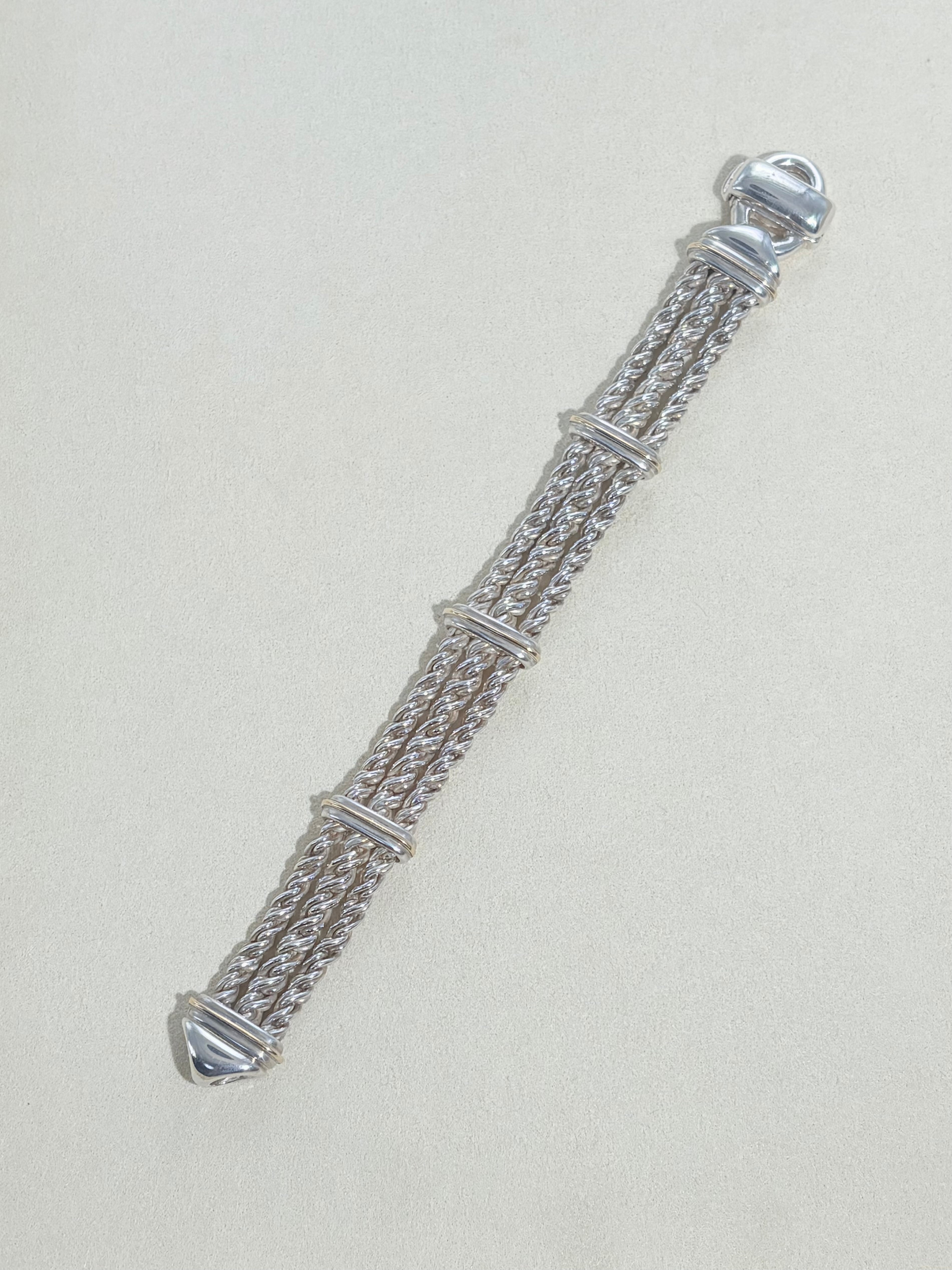 14K Accent Multi Twist Rope Bracelet -GUCCI-