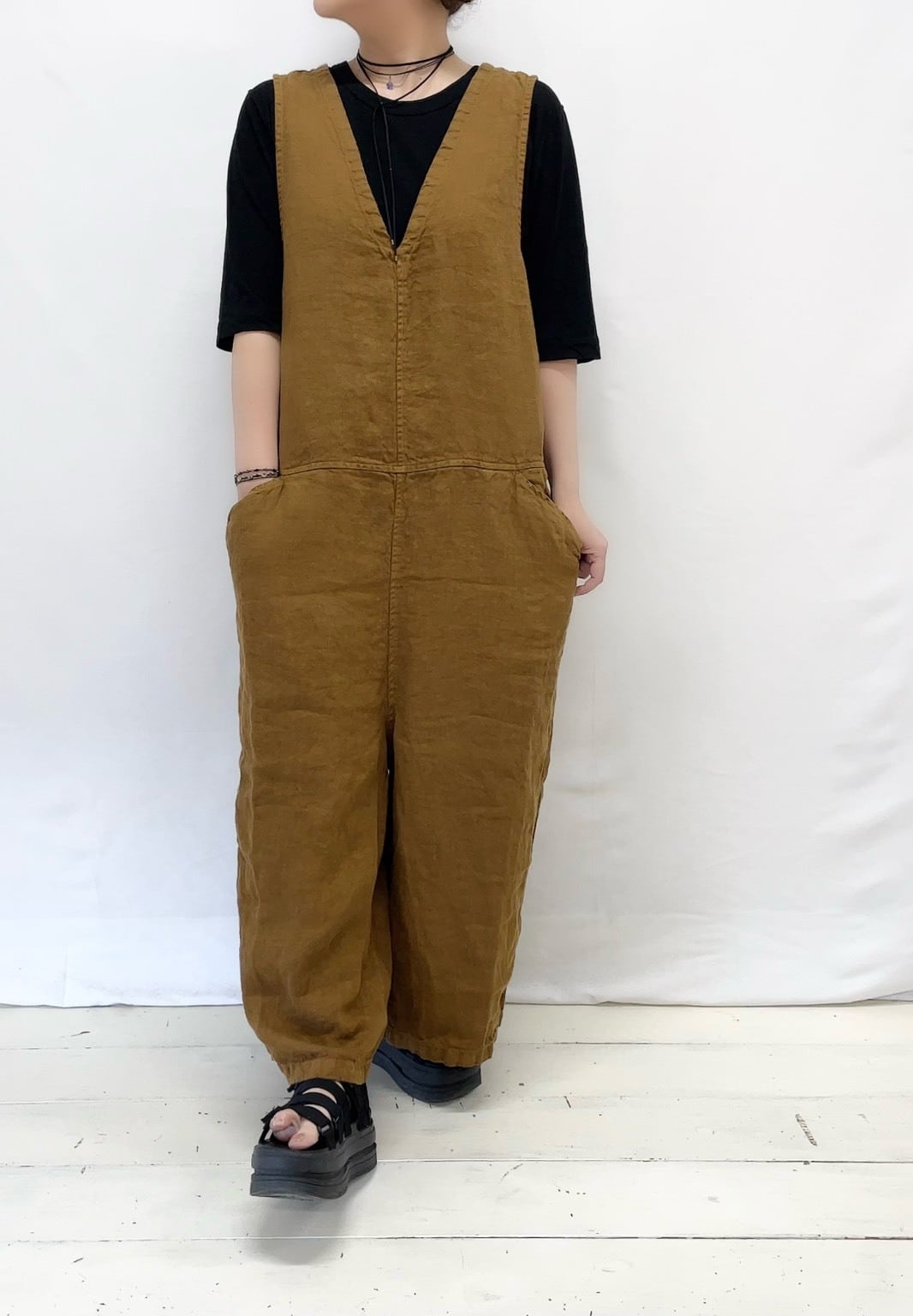 tumugu】ソリトリネンサロペット / TB23246b | syozikiya online shop