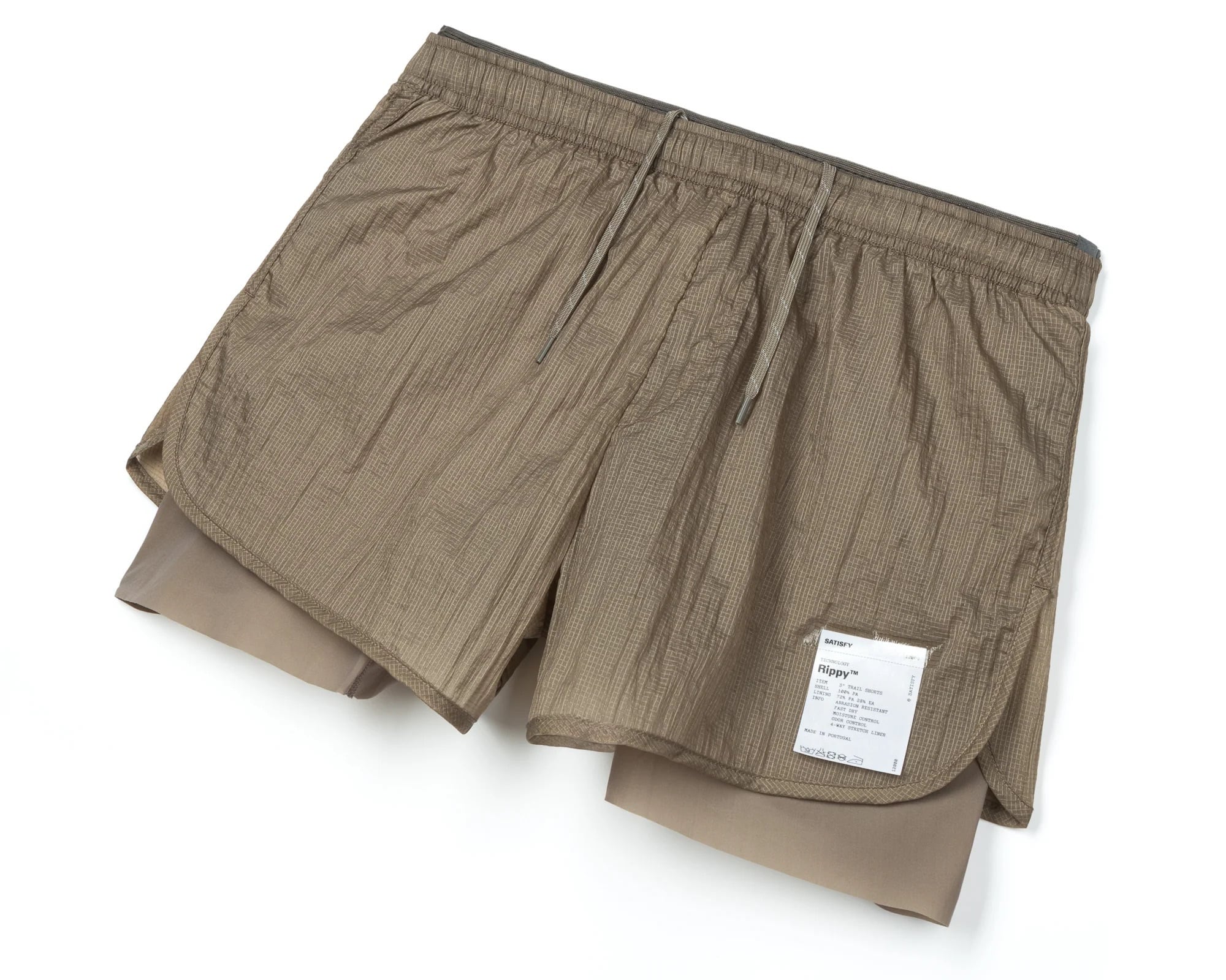 SATISFY Rippy 3 Trail Shorts Shitake 12000-SH | BEST PACKING STORE