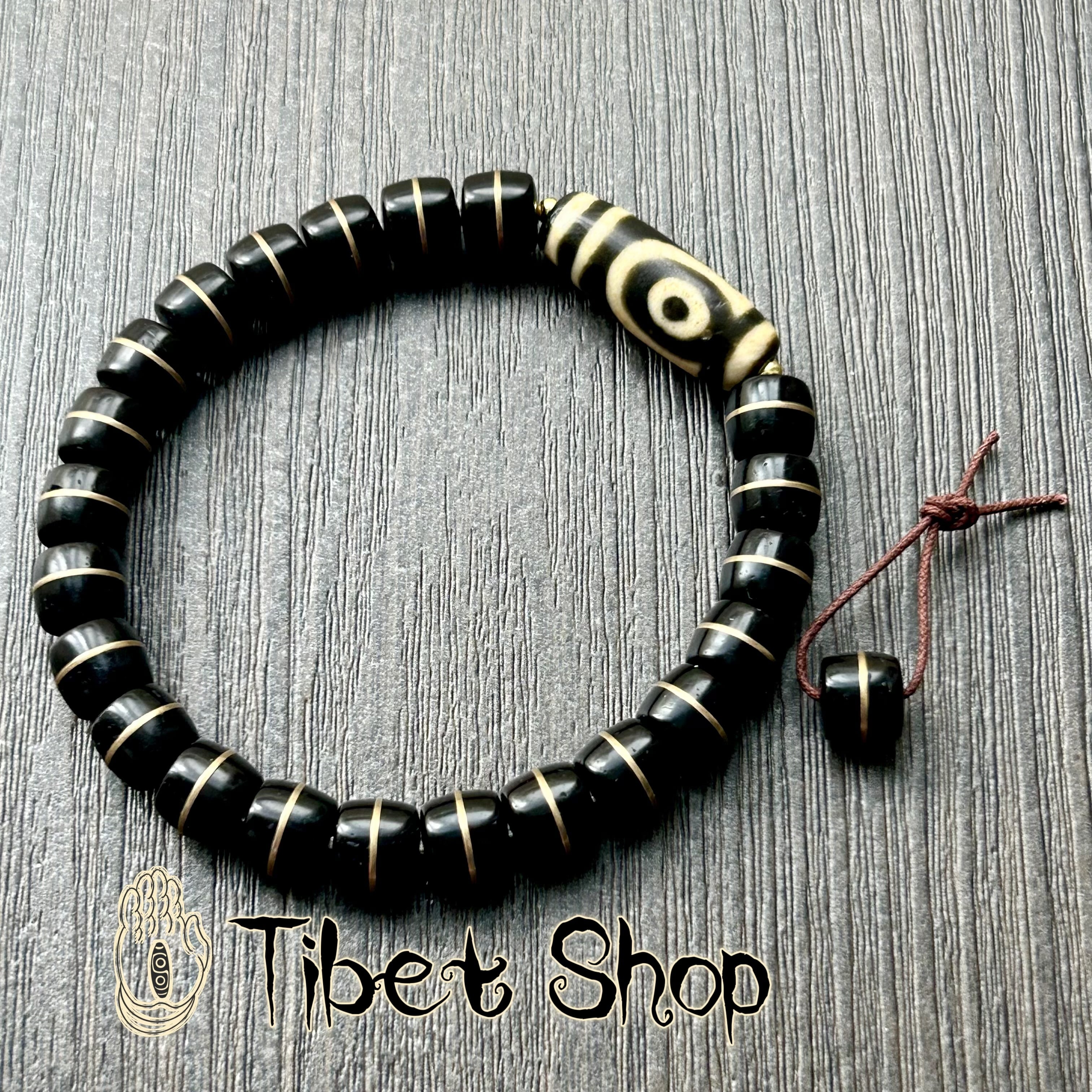 現代天珠 九眼天珠ネックレス 横付け | tibetshop