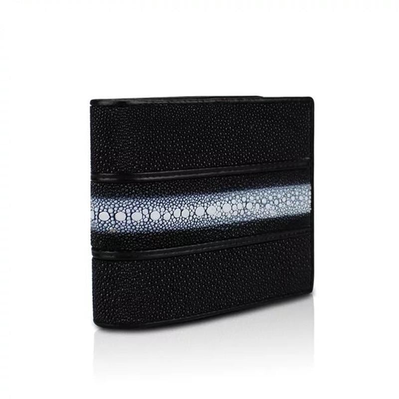 エイ革財布】ユニセックス 二つ折り財布 レザー スティングレイ【金運