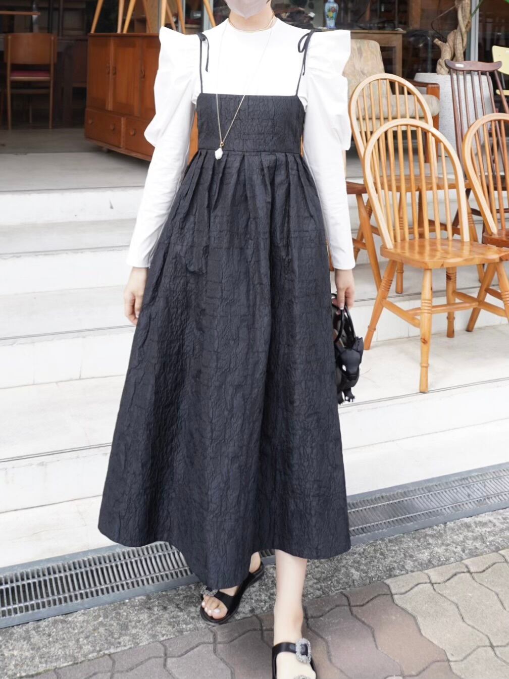 HYEONヘヨン jacquard skirt / black