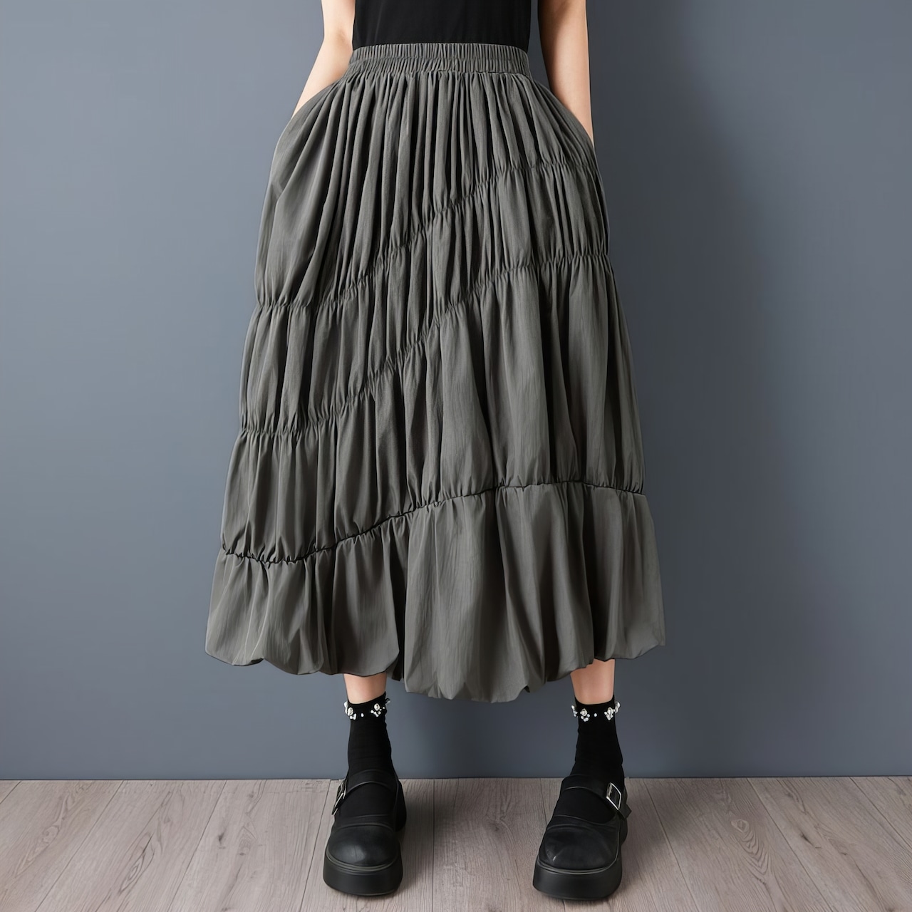 ギャザー バルーン トップス&スカート セレクト  00207