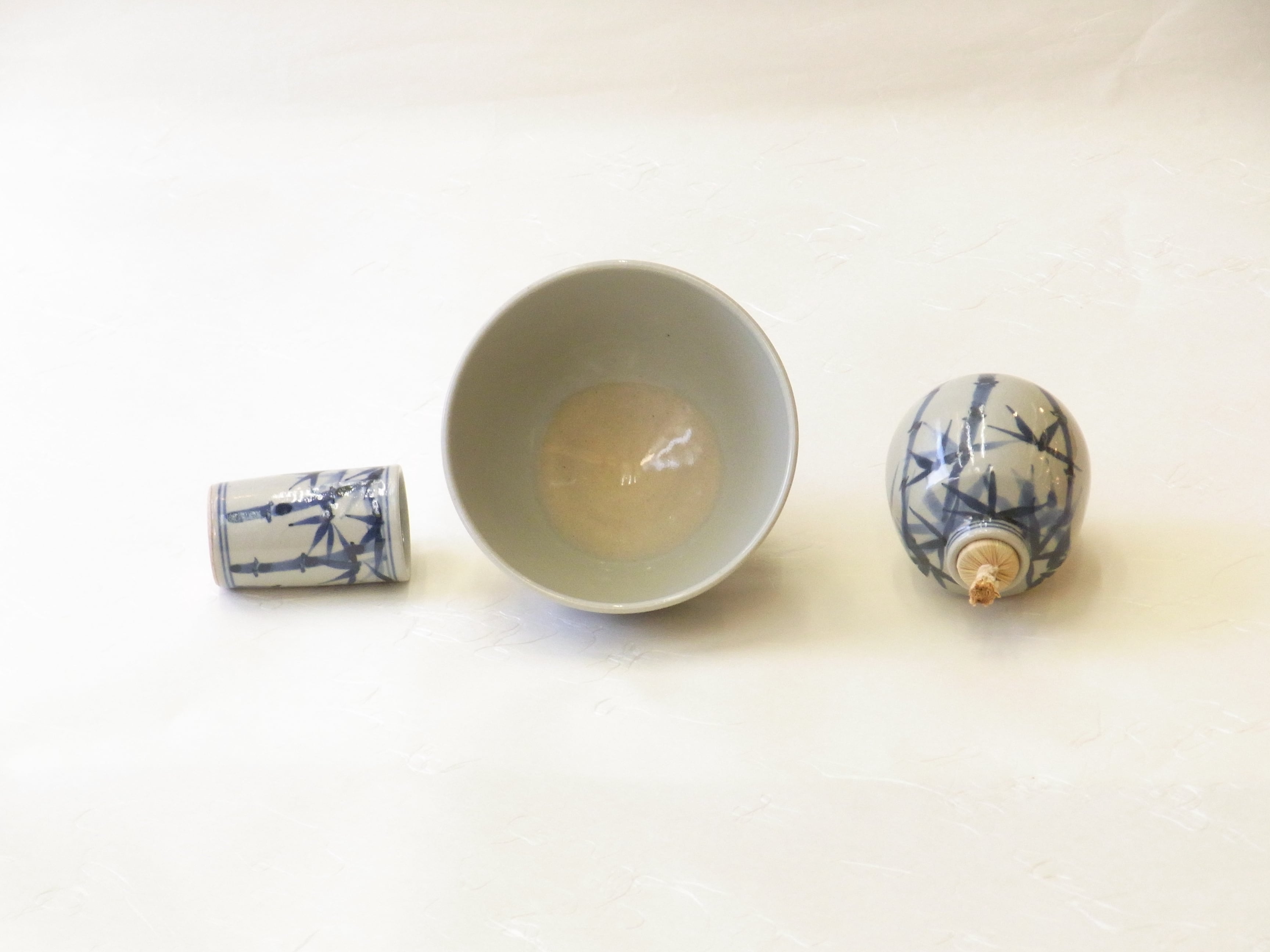 P232茶箱『桐木地』『溜塗』『茶碗棗茶筅振出茶巾筒』紙箱茶道具