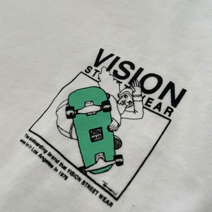 【VISION STREET WEAR】Tシャツ L ワンポイント バックプリント スケートボード US古着