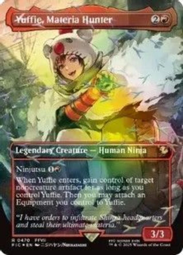 MTG《マテリアハンター、ユフィ/Yuffie, Materia Hunter(FIC)》英語 ボーダーレス チョコボトラック・Foil