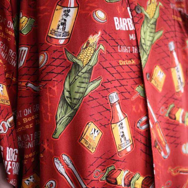 "BIG DOGS" BBQ pattern over size h/s shirt