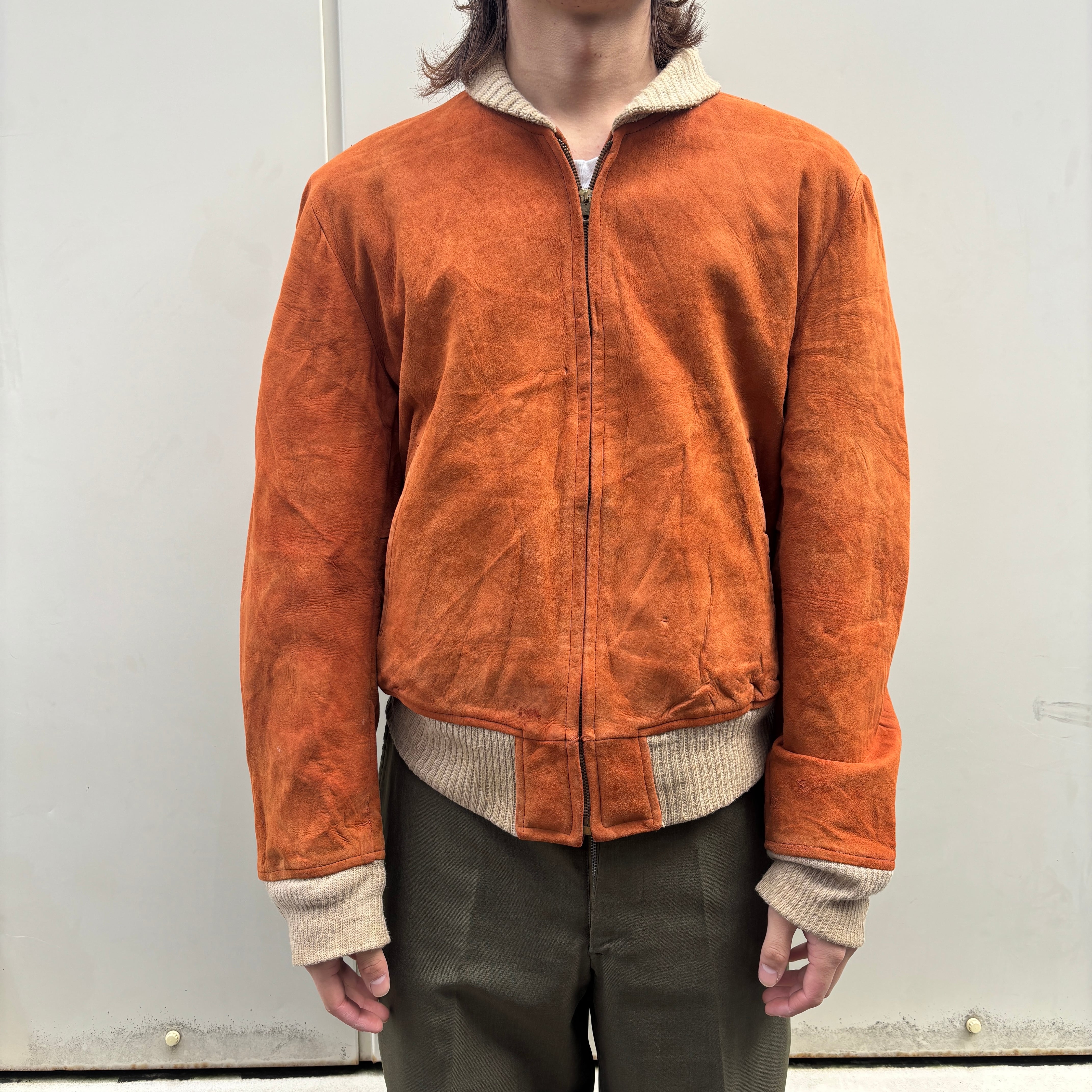 50s USA製 McGregor マクレガー レザー スウェード スポーツジャケット