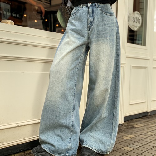 ハイウエストワイドレッグデニム    00070