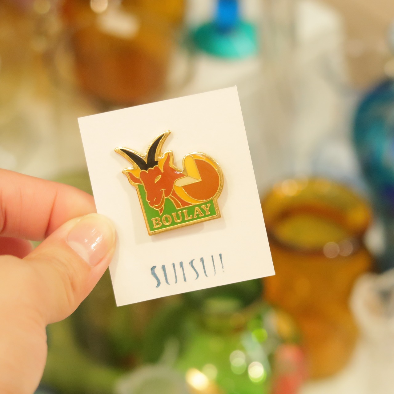 【ピンバッチ】ヤギのミルクのチーズ