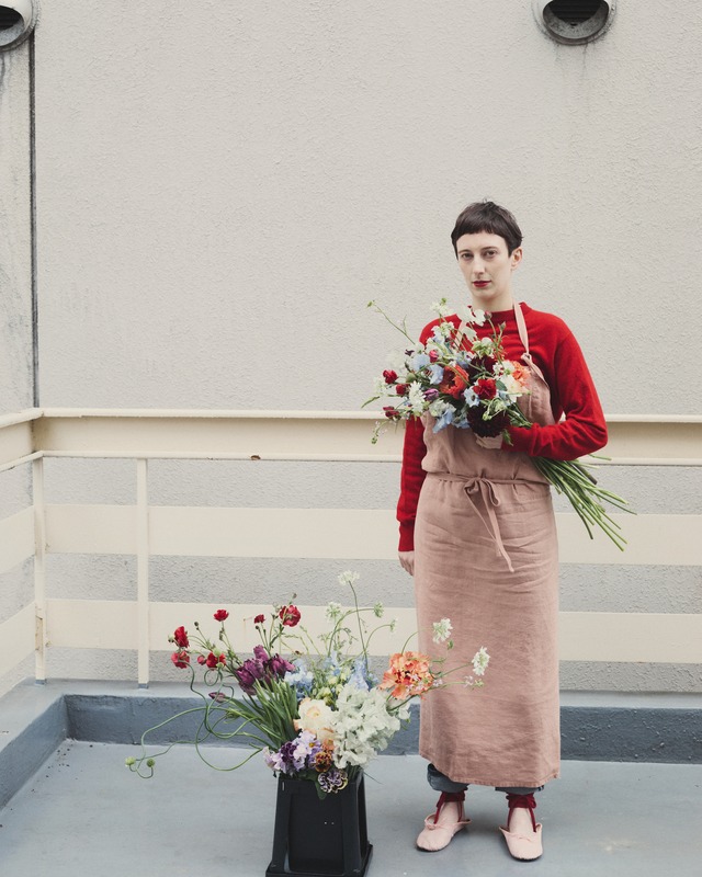 Florist  legwarmers　col.anemone