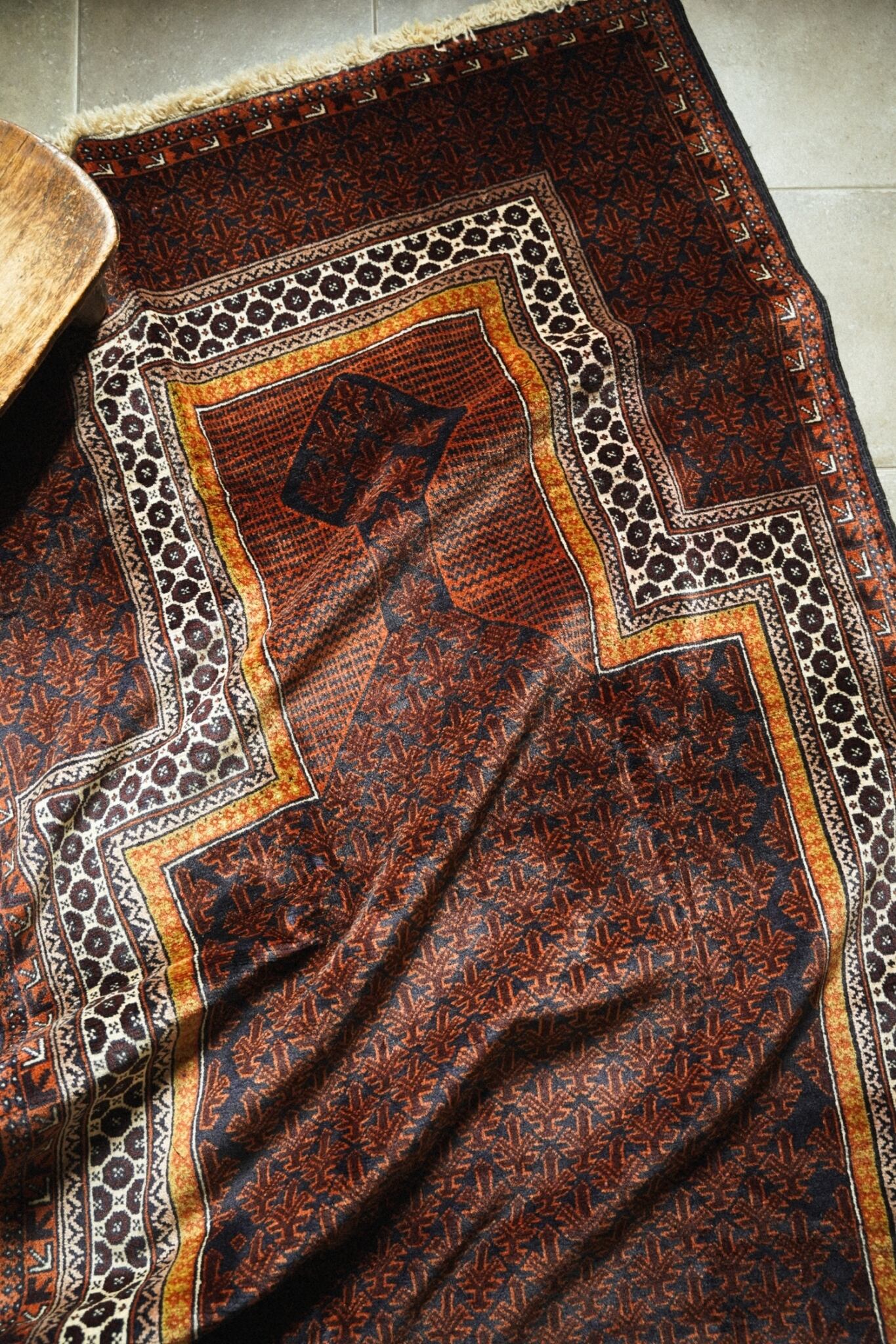 1398-Vintage Dokhtare qazi Baluch rug