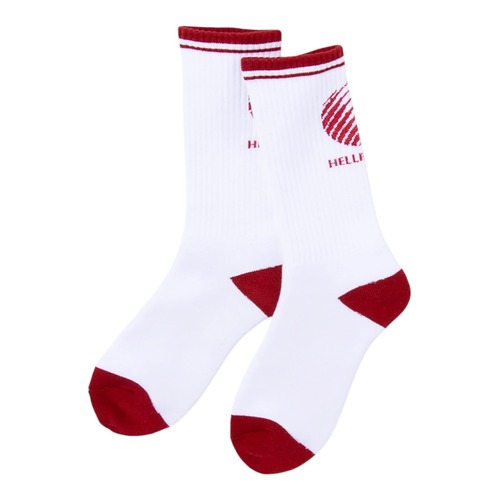 【HELLRAZOR】LOGO SOX(WHITE/RED)