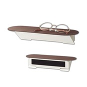 コクヨ 壁を傷つけない ウォールシェルフ 棚 壁につけるマグネット ペーパーシェルフ 幅30cm ブラウン 賃貸 LSW-MGS300S