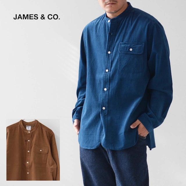 JAMES [ジェームス] Band Collar Shirt Corduroy  [JS414] バンドカラーシャツ・コーデュロイシャツ・MEN'S [2022AW]