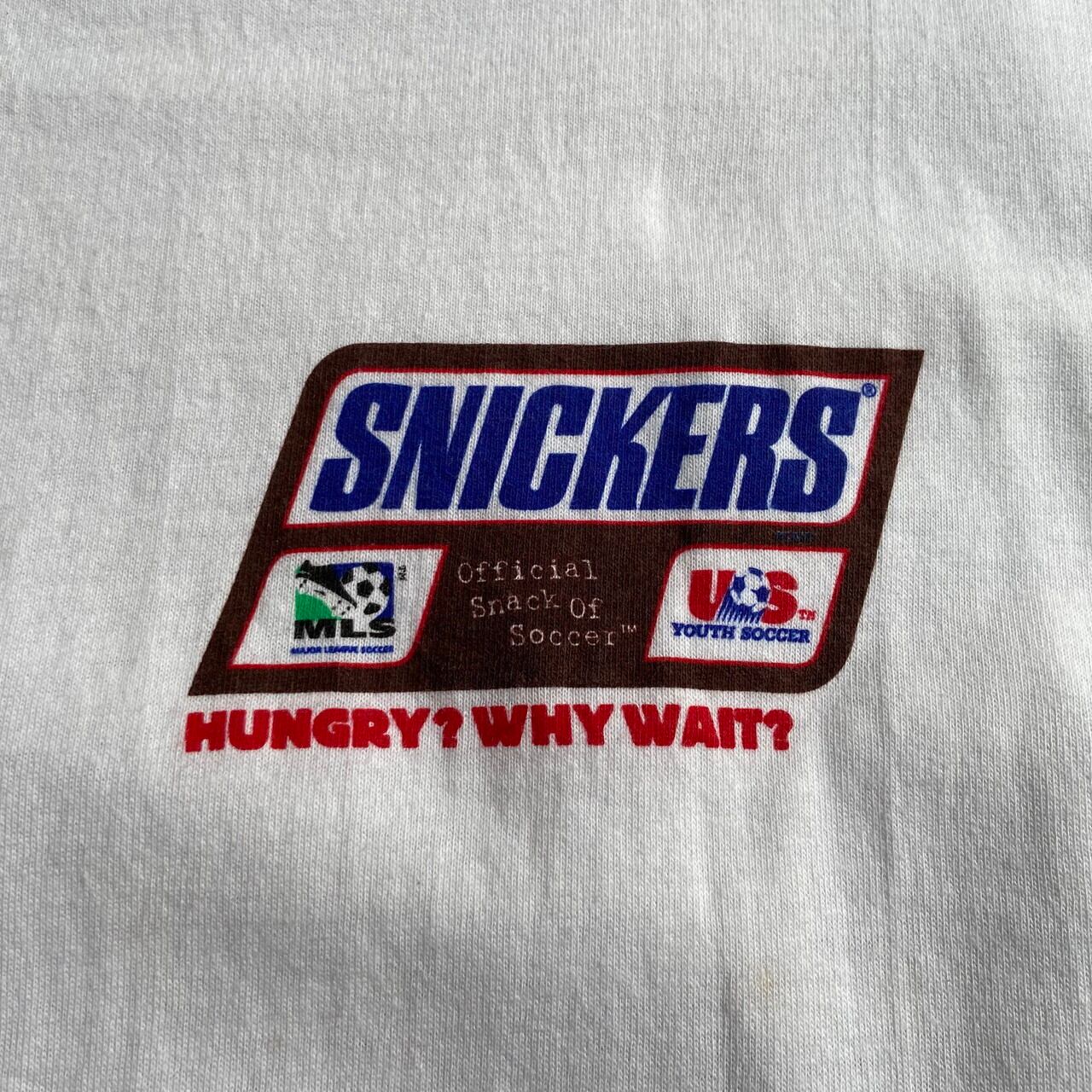 90年代 USA製 SNICKERS スニッカーズ サッカー 企業ロゴ プリントT
