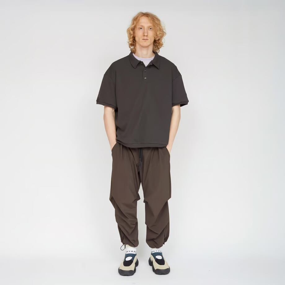 untrace Practice Design ポロシャツ UNTRACE”_166 S/S POLO SHIRT CHARCOAL” | Lapel online store