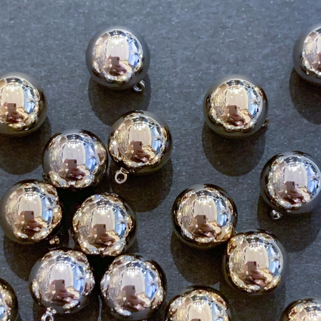 〈再入荷〉カン付メタルボールL（10mm/16K/プラチナメッキ）