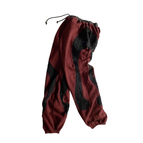 Docking sweat pants over-dyed
