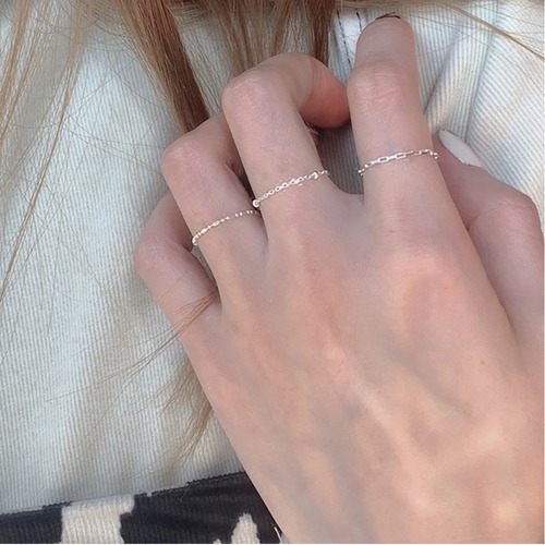 【3点セット】S925 fine chain ring (R36)