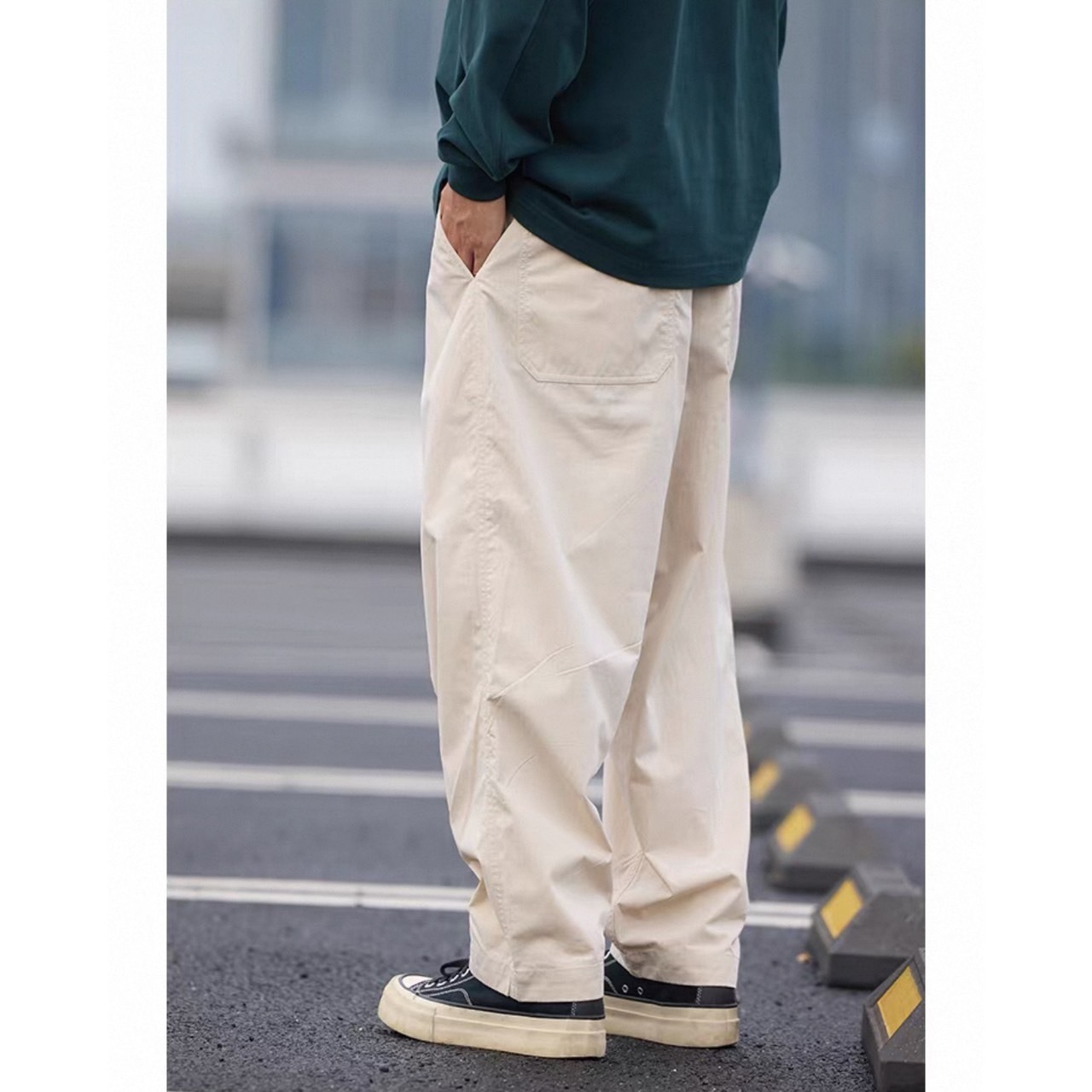 Relaxed fit wide leg pants 1047 - 8