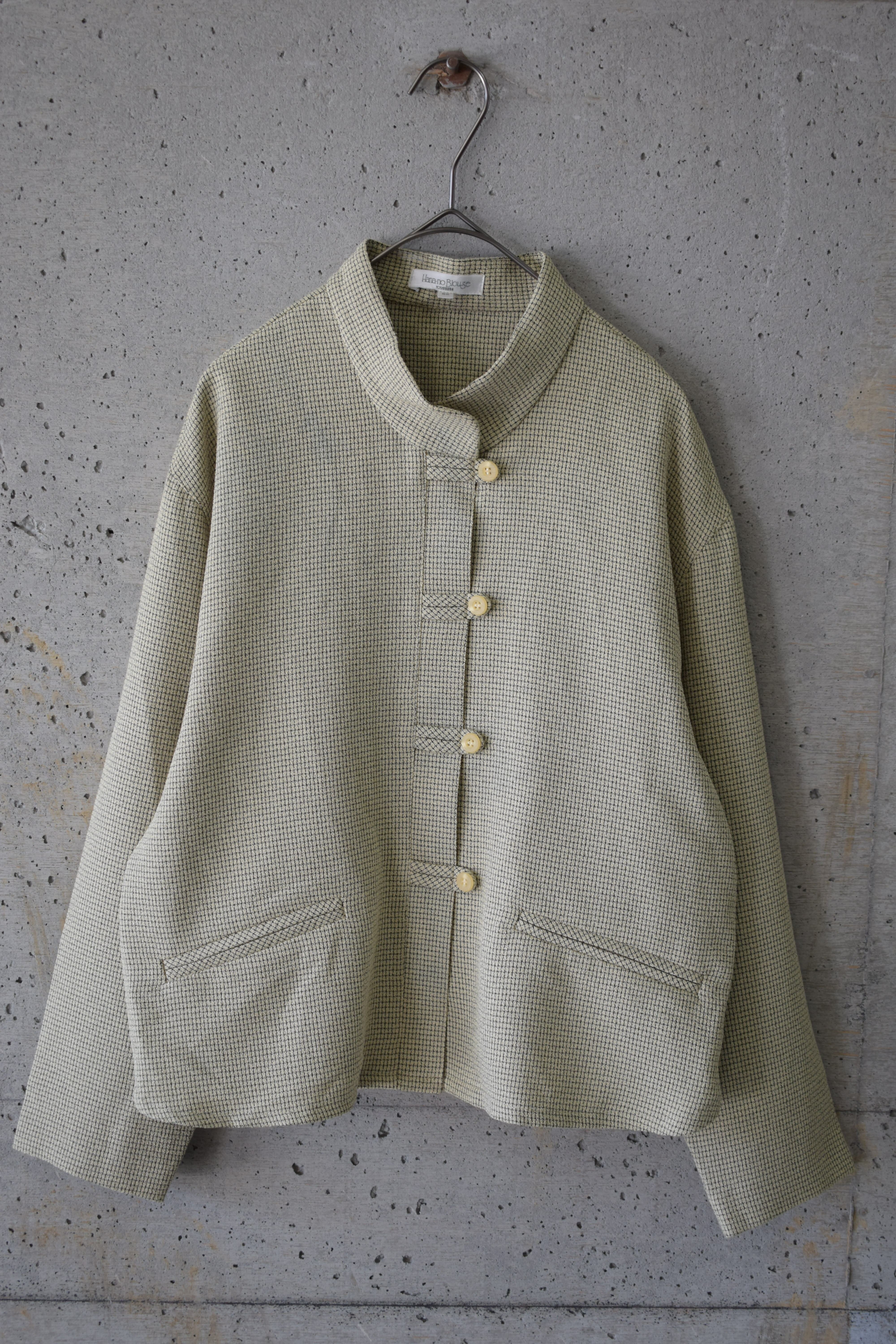 Yellow-beige plaid jacket