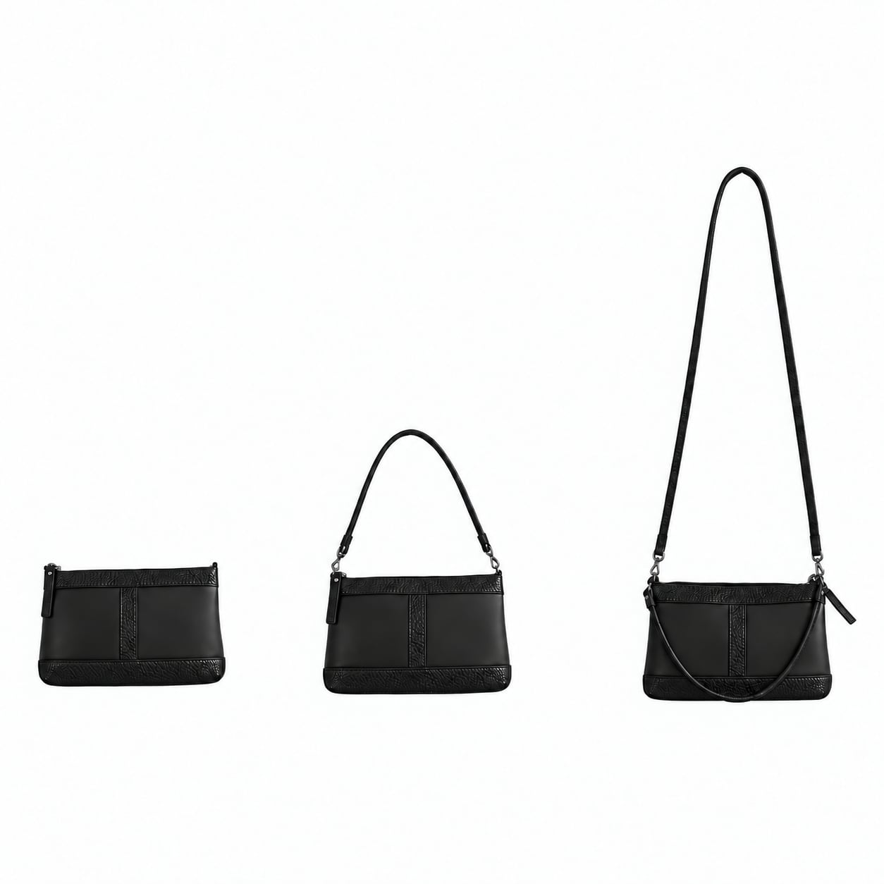 CARINA 3WAY BAG TENTOU Collection  / Black Leather