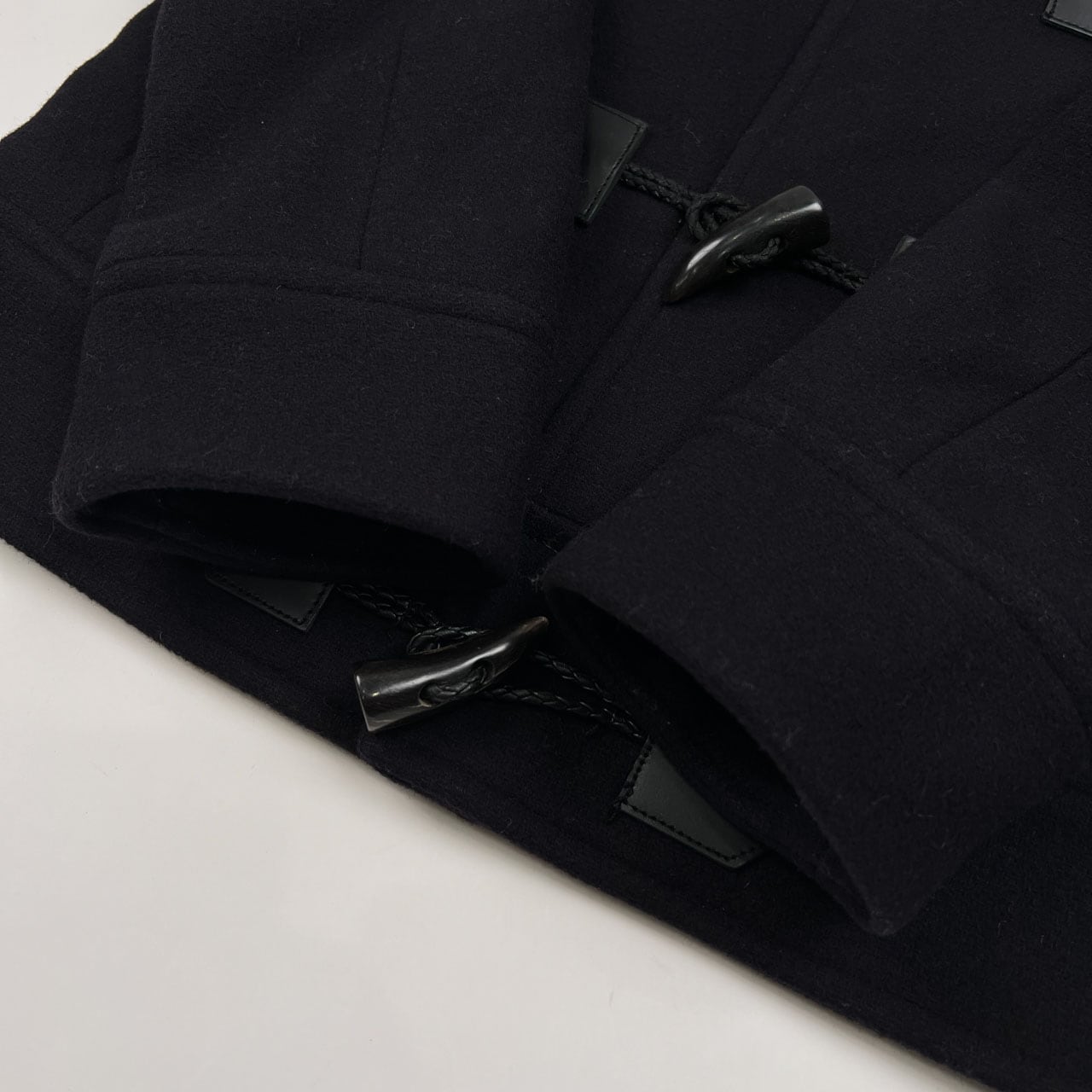 【美品】エディフィス　ショートダッフルコート　ウール　ブラック　メンズ　S エディフィス EDIFICE ダッフルコート EDIFICE(エディフィス