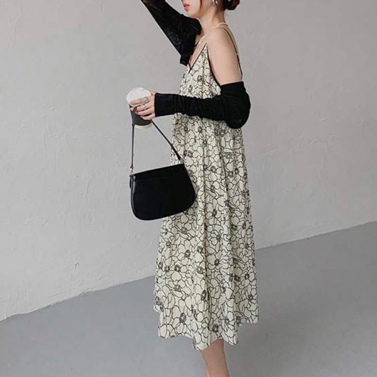 花柄プリントAラインキャミワンピース A2218 | Life365 花柄プリントAラインキャミワンピース A2218 | Life365