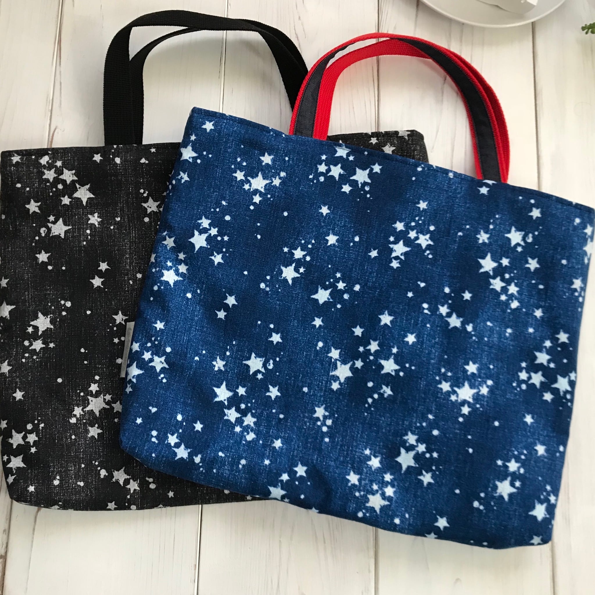 SALE】デニム×星柄プリントのレッスンバッグ 入園入学 進級 通学バッグ