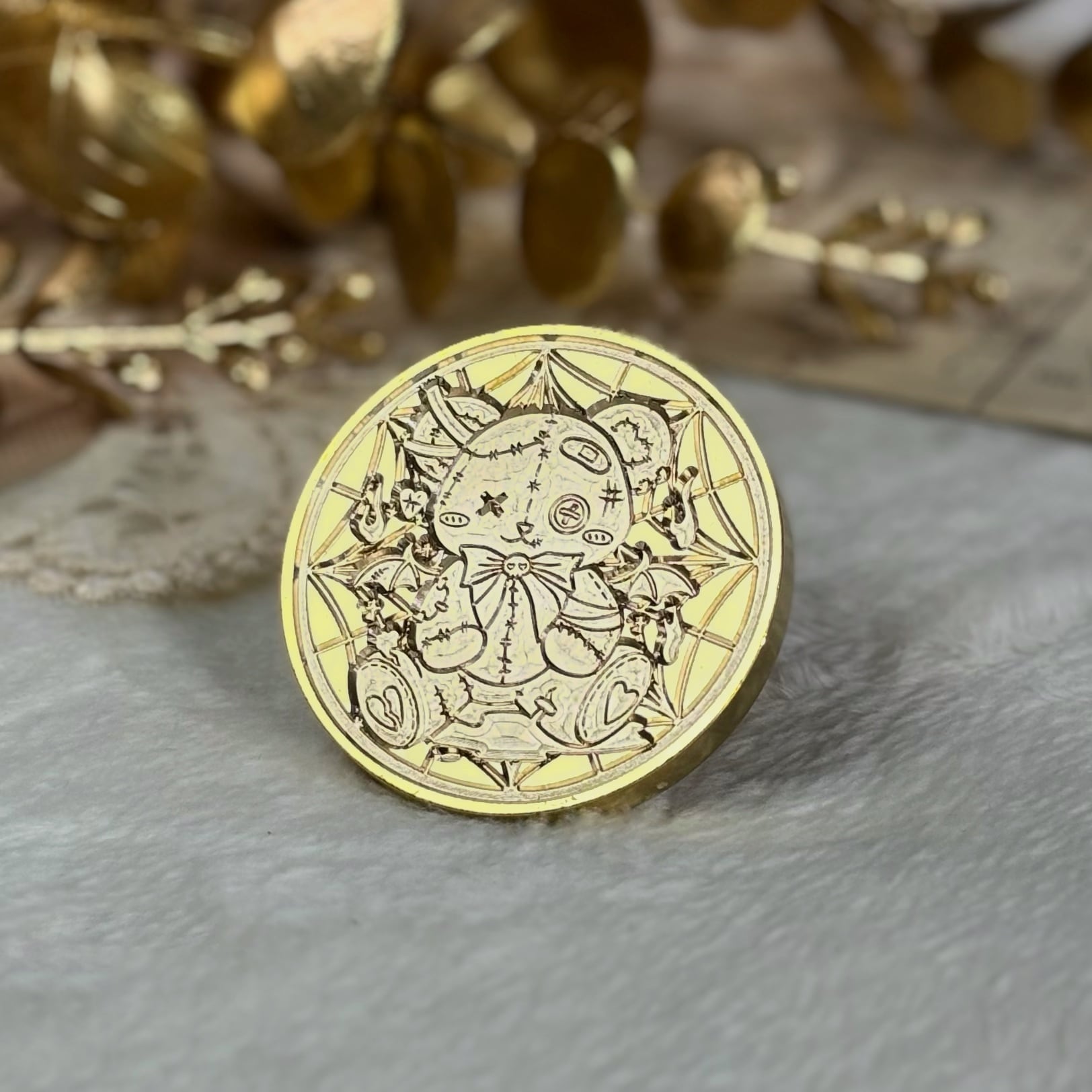 【40mm】ツギハギベア#SWH-235【スタンプヘッド】