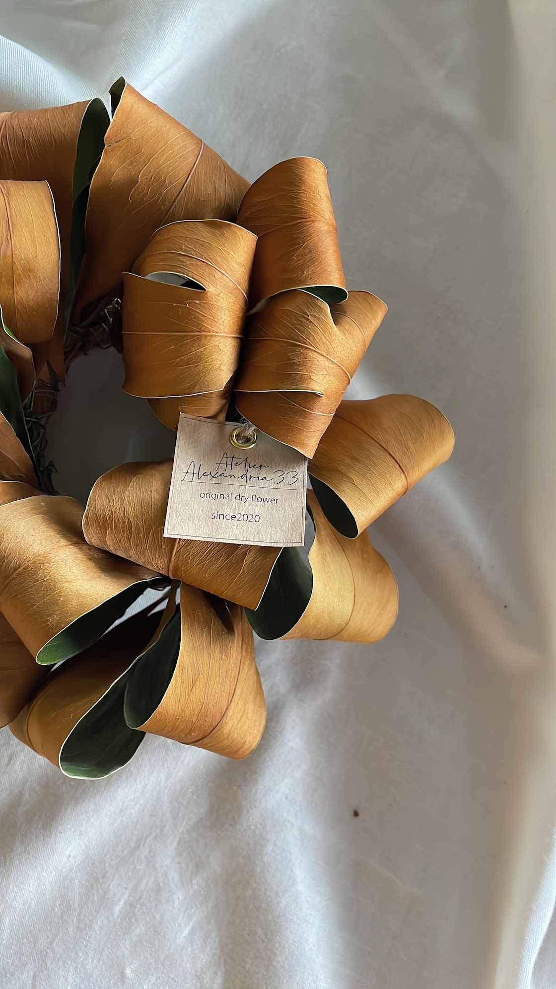 グレビアゴールドのリース○ドライフラワーリース | Pay ID 