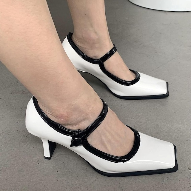 Square Toe Bicolor Pumps KRE1686