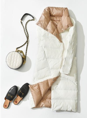 【送料無料】ダウンコート ロング 大きいサイズ きれいめ ロング 軽量 50代 40代 撥水 細見え ダウンジャケット アウター リバーシブル 通勤 チェック柄 ブラック ホワイト パープル ベージュ ブルー ライトブルー ネイビー ゴールド グリーン ワイン S/M/L/XL/2XL/3XL/4XL/5XL OT-483IU