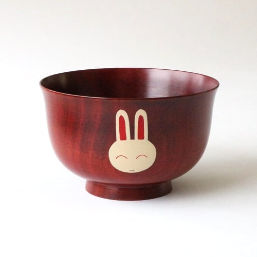 山中塗 こどもの器 茜すり漆 汁椀 | 創作漆器 金沢わこう