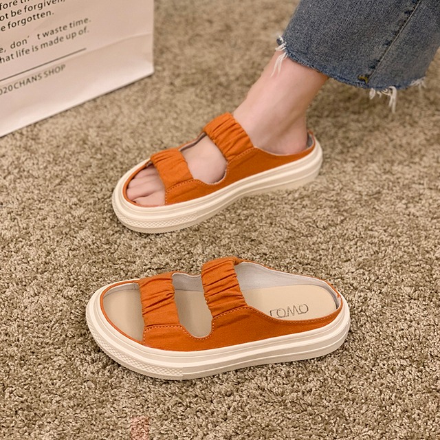 ミュールサマーレッドサンダル 靴 シューズ 夏物 部族の婦人靴49528280961