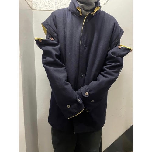 90's EURO デタッチャブル リバーシブル中綿コート