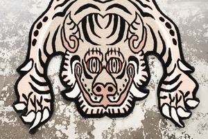Tibetan Tiger Rug 《Mサイズ•ウール・オリジナル2・ナチュラルサンド169》チベタンタイガーラグ