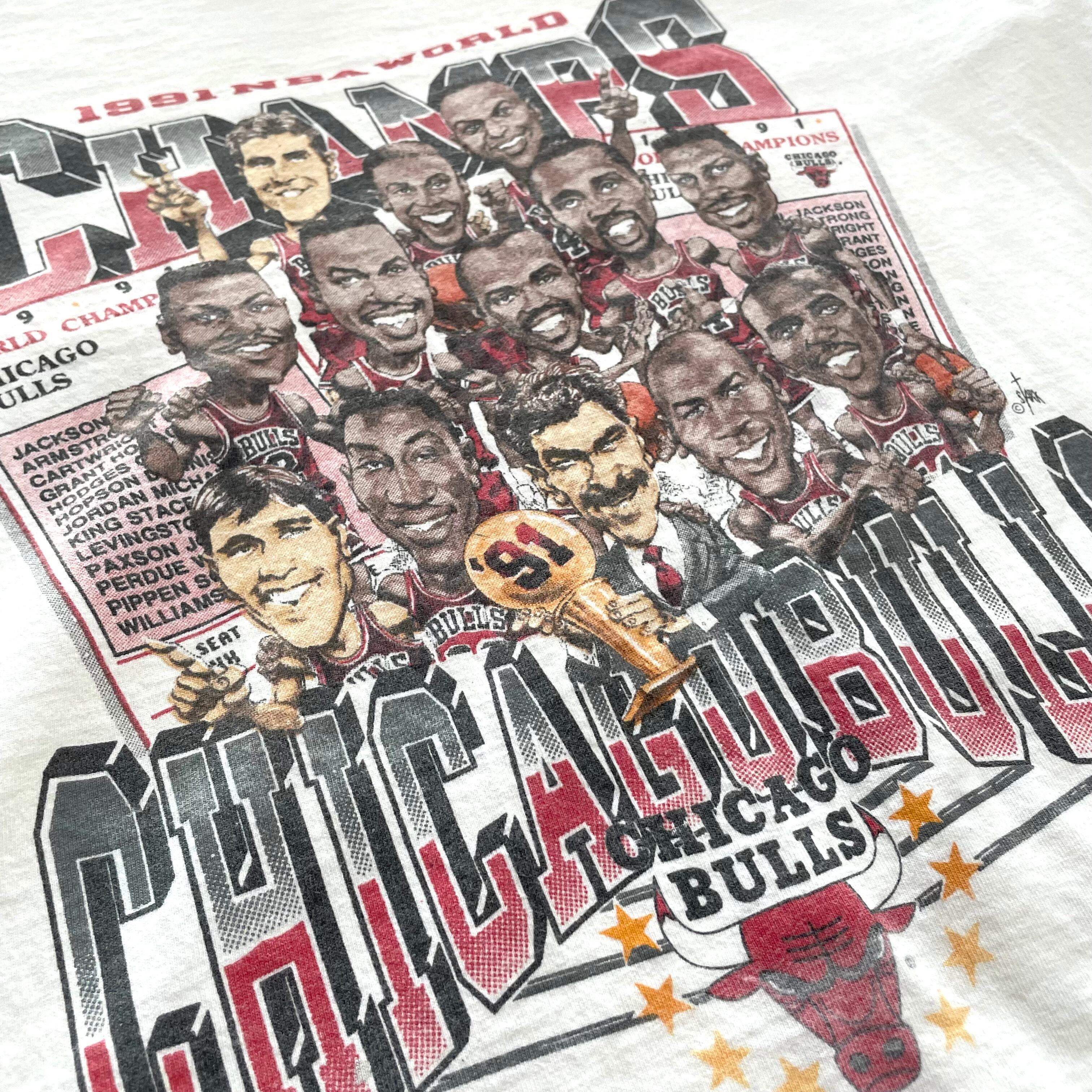 90s CHICAGO BULLS 1991 NBA WORLD CHAMPS Tee シカゴ・ブルズ