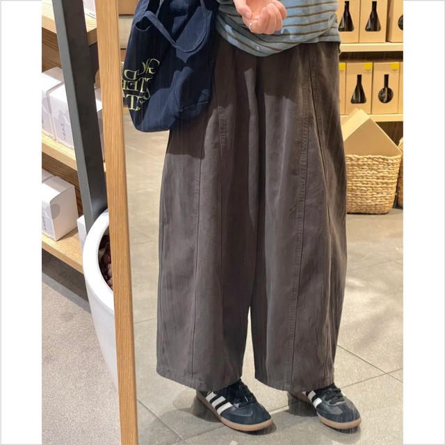 ウエストゴム ふんわりワイドバルーンパンツ Ln00375