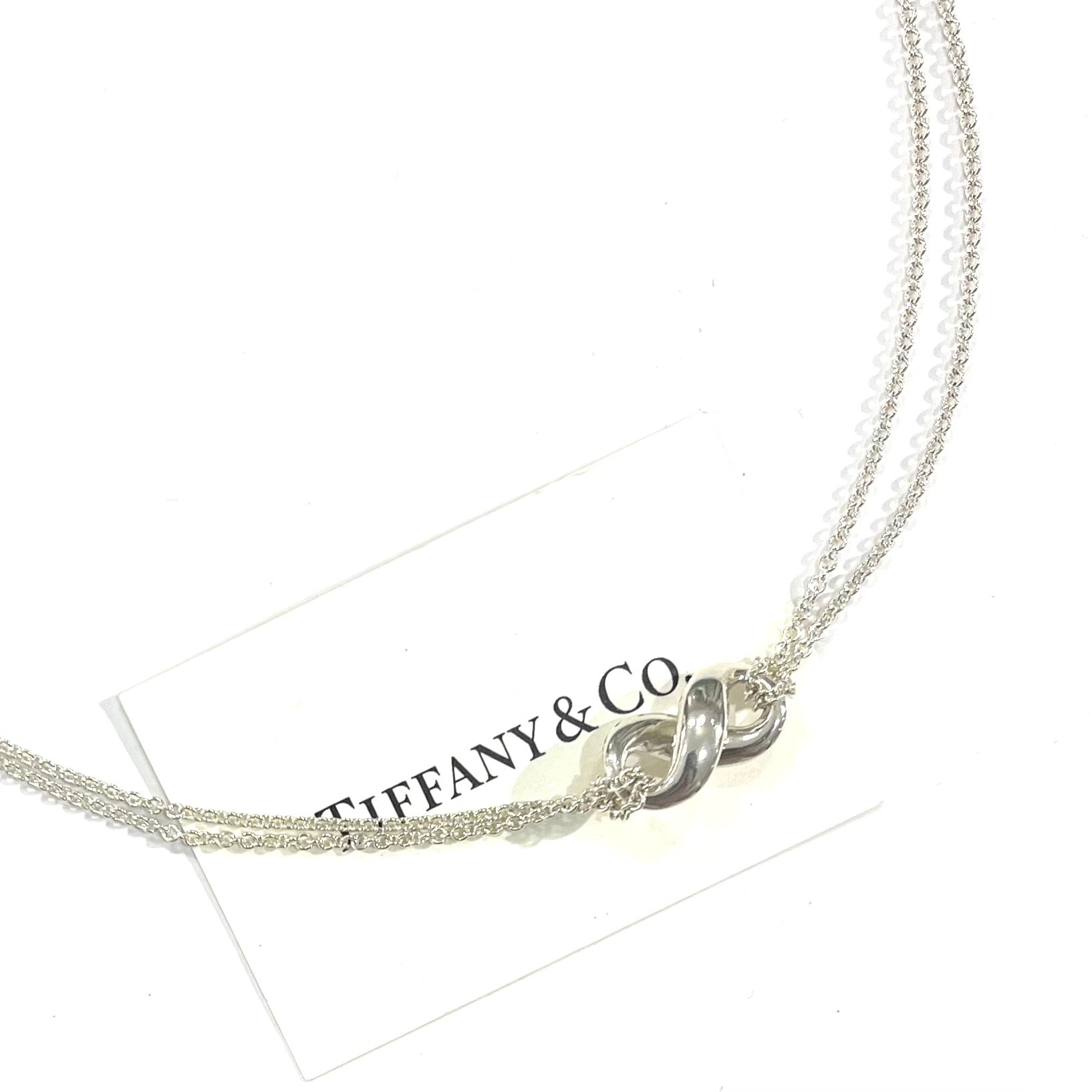 限定価格【TIFFANY&Co.】2765 ダブル チェーン 立体 インフィニティ