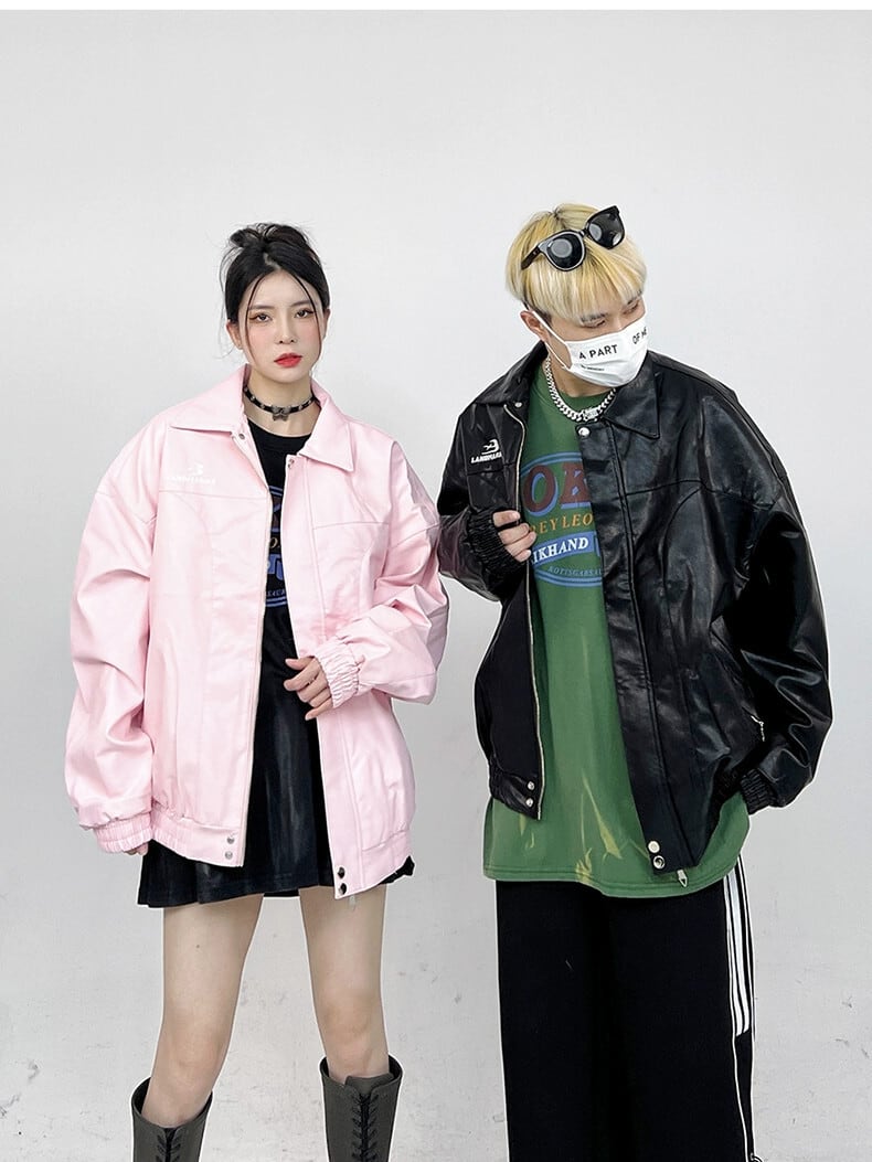 BOROI 春先新作 B's レザー 野球ユニム ゆったり トレンド ハイ