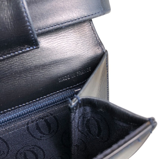 Cartier カルティエ サファイアライン ショルダーバッグ ネイビー レザー vintage ヴィンテージ オールド trvwwp