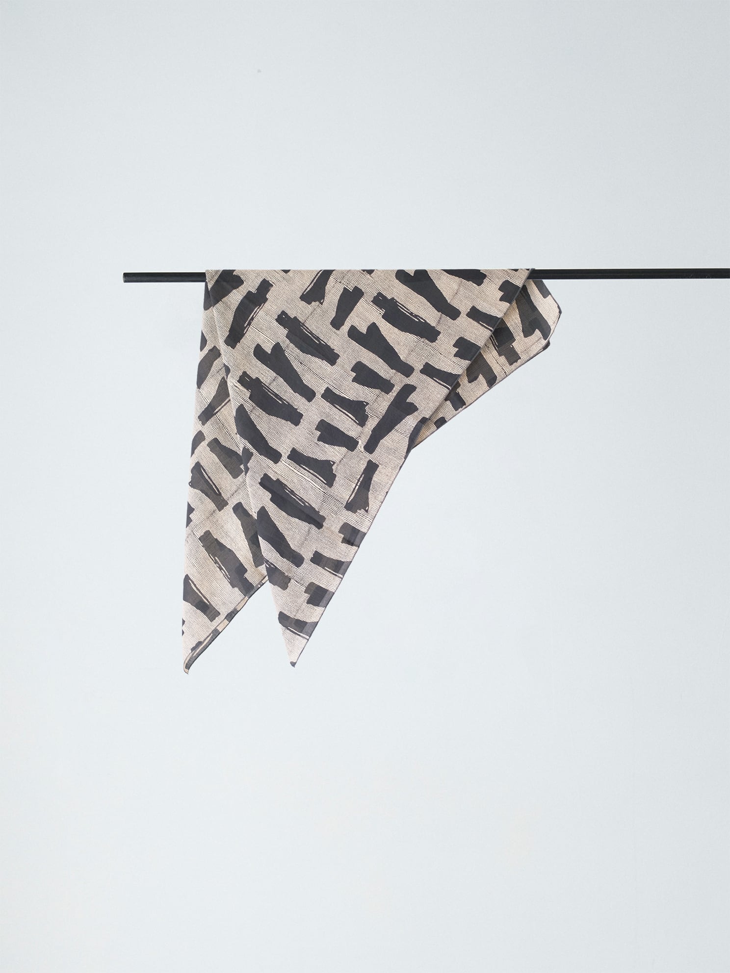 【NEW】Branch Stripe Scarf -Cream-