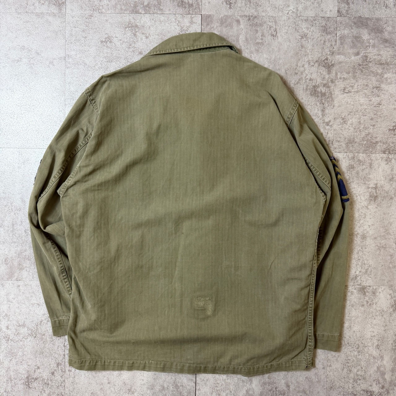 40's M-43 HBT Shirt Jacket US-ARMY 40年代 アメリカ軍 ヘリンボーン シャツ ジャケット ミリタリー ヴィンテージ ビンテージ  TT2026-0035 - 2