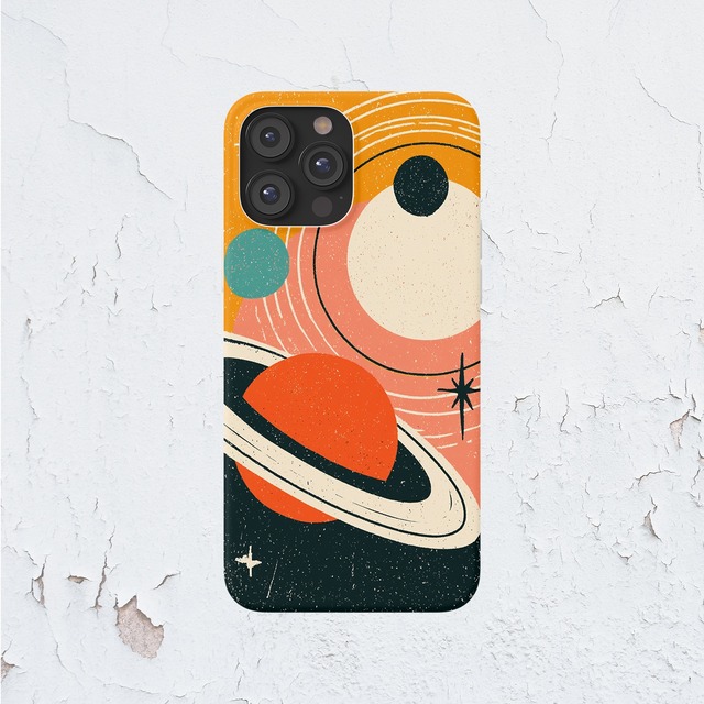 受注生産 iPhoneケース 土星風リング惑星｜スペースエイジ RFSP002A