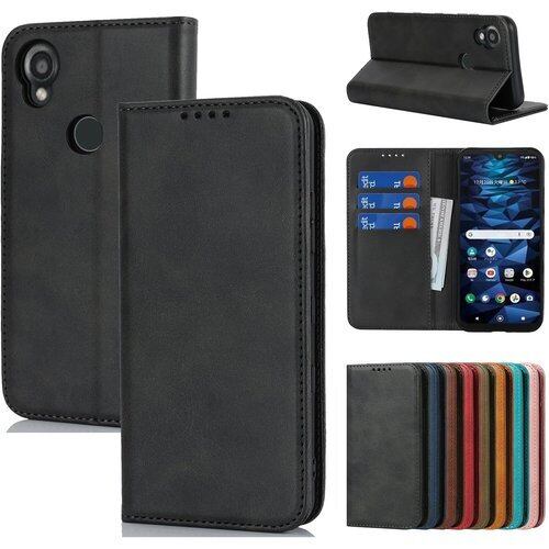 Eastwave 京セラ Digno SX3 KYG02 ケース Kyocera Digno SX3 手帳型 dignoSX3 カバー ケース 携帯カバー 内蔵マグネット 合成皮革 財布型カバーカード収納 横置きスタンド機能 人気 おしゃれ 二つ折り 耐衝撃 ブラック 2046
